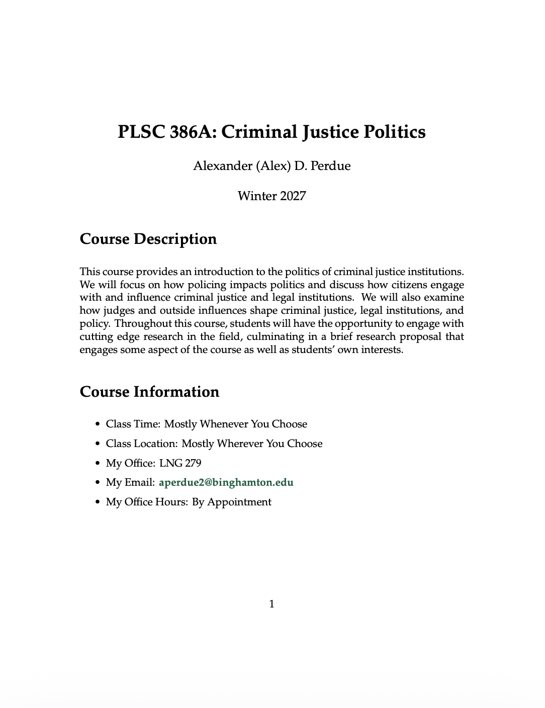 Criminal Justice Politics First Page